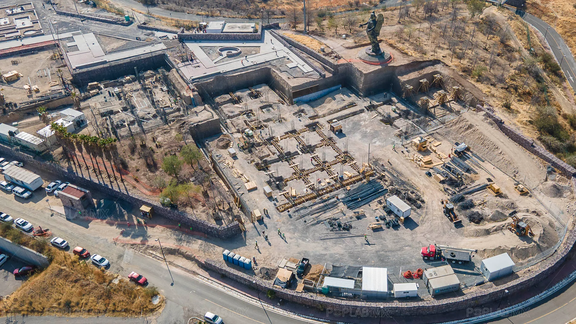 Obra en el Parque Guanajuato Bicentenario. Fotografía Juan José Plascencia