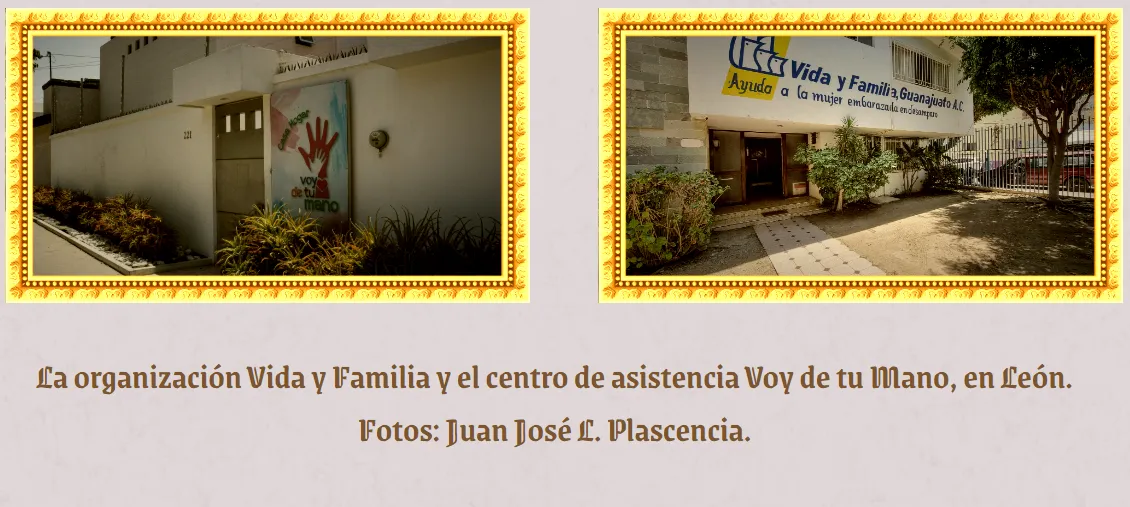 La organización Vida y Familia y el centro de asistencia Voy de tu Mano, en León. Fotos: Juan José L. Plascencia.