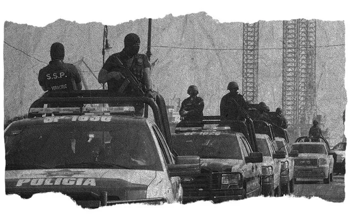  El despliegue de seguridad en Veracruz. Foto: Felix Marquez/Cuartoscuro