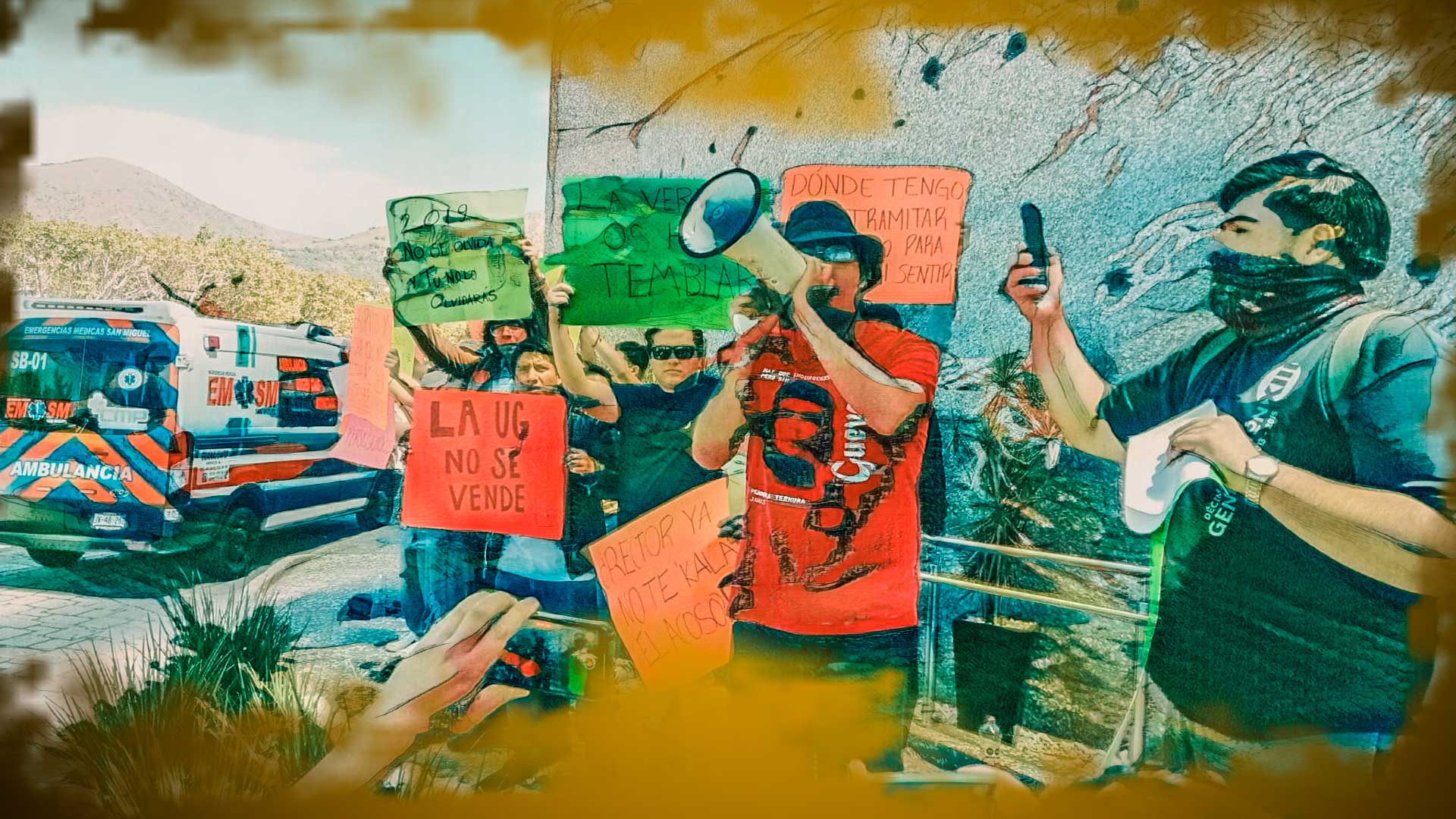 “No hay manual para dirigir la Universidad”, se justifica Agripino frente a protesta de alumnos en su último informe