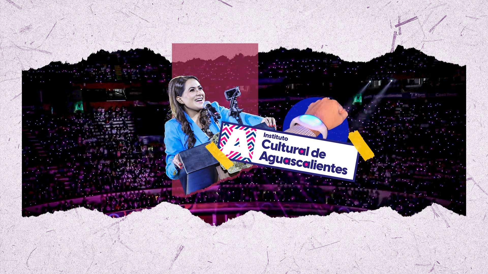 Instituto Cultural pagó pulseras para aplaudidores del primer informe de Tere Jiménez