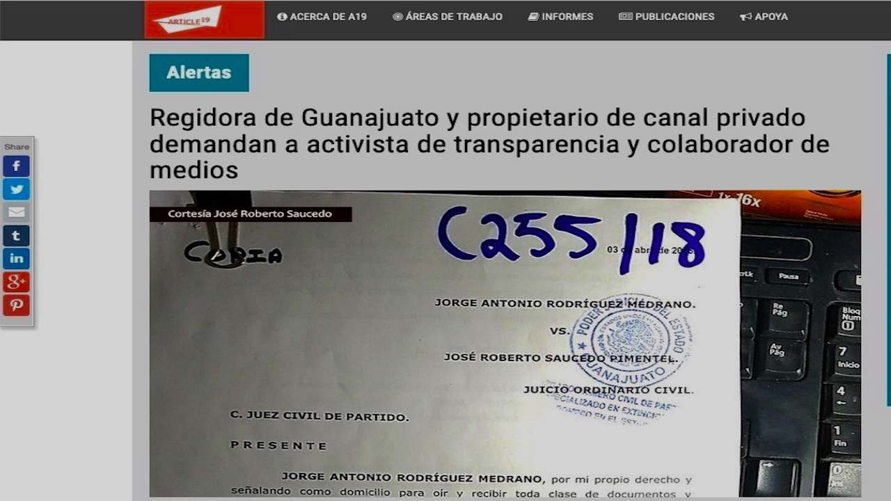 Demandas por daño moral contra periodistas en Guanajuato