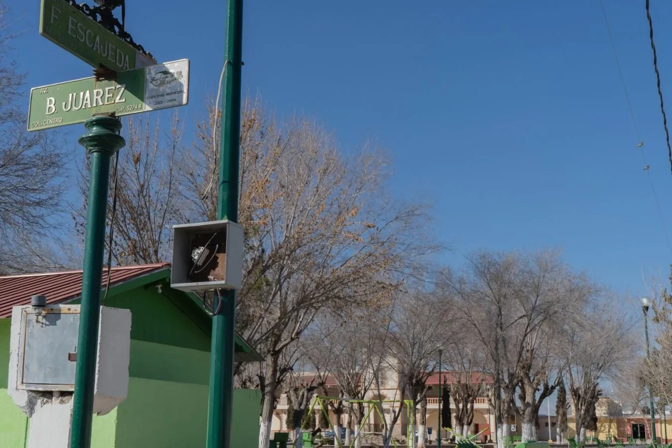 Una de las calles de Gudalupe que lleva el nombre de Francisco Escajeda, uno de sus antepasados de Oscar Alonso Candelaria Escajeda, la Gata. Foto: Alicia Fernández / La Verdad
