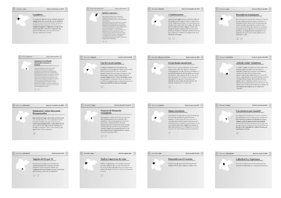 Colectivos de familiares en búsqueda de personas en Guanajuato