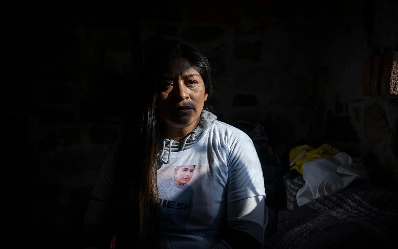 Evelina Guzmán, del Colectivo Justicia y Esperanza de San Luis de la Paz, quien busca a su hermano Samuel, desaparecido con otros migrantes en 2011. Foto: Mónica González.