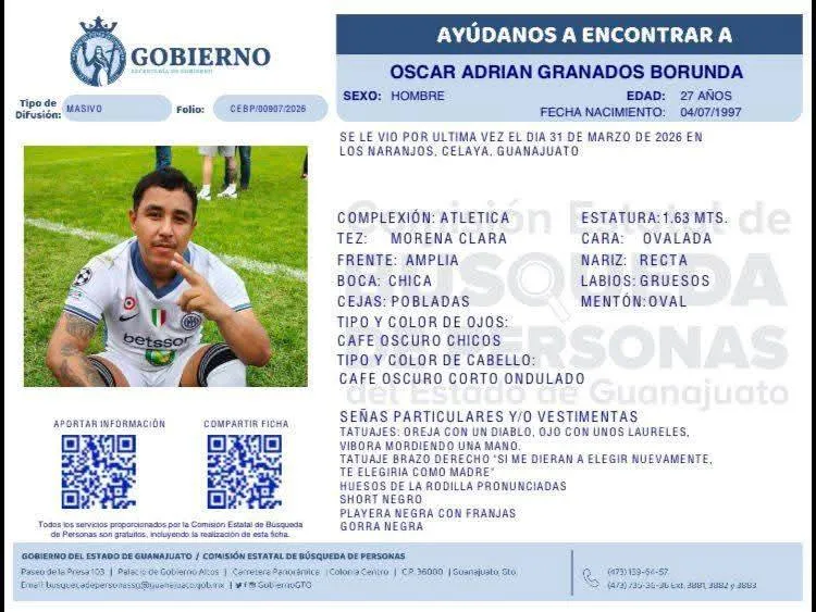 Ficha de búsqueda Óscar Adrián