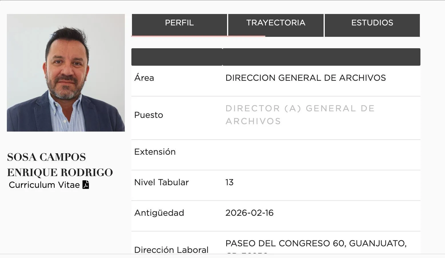 Enrique Sosa, director general de Archivos