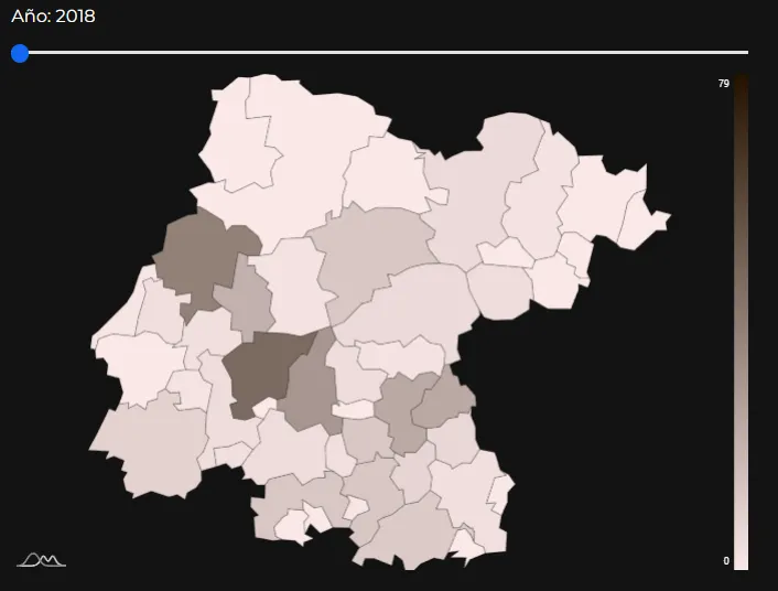 Mapa de homicidios de niños y niñas 