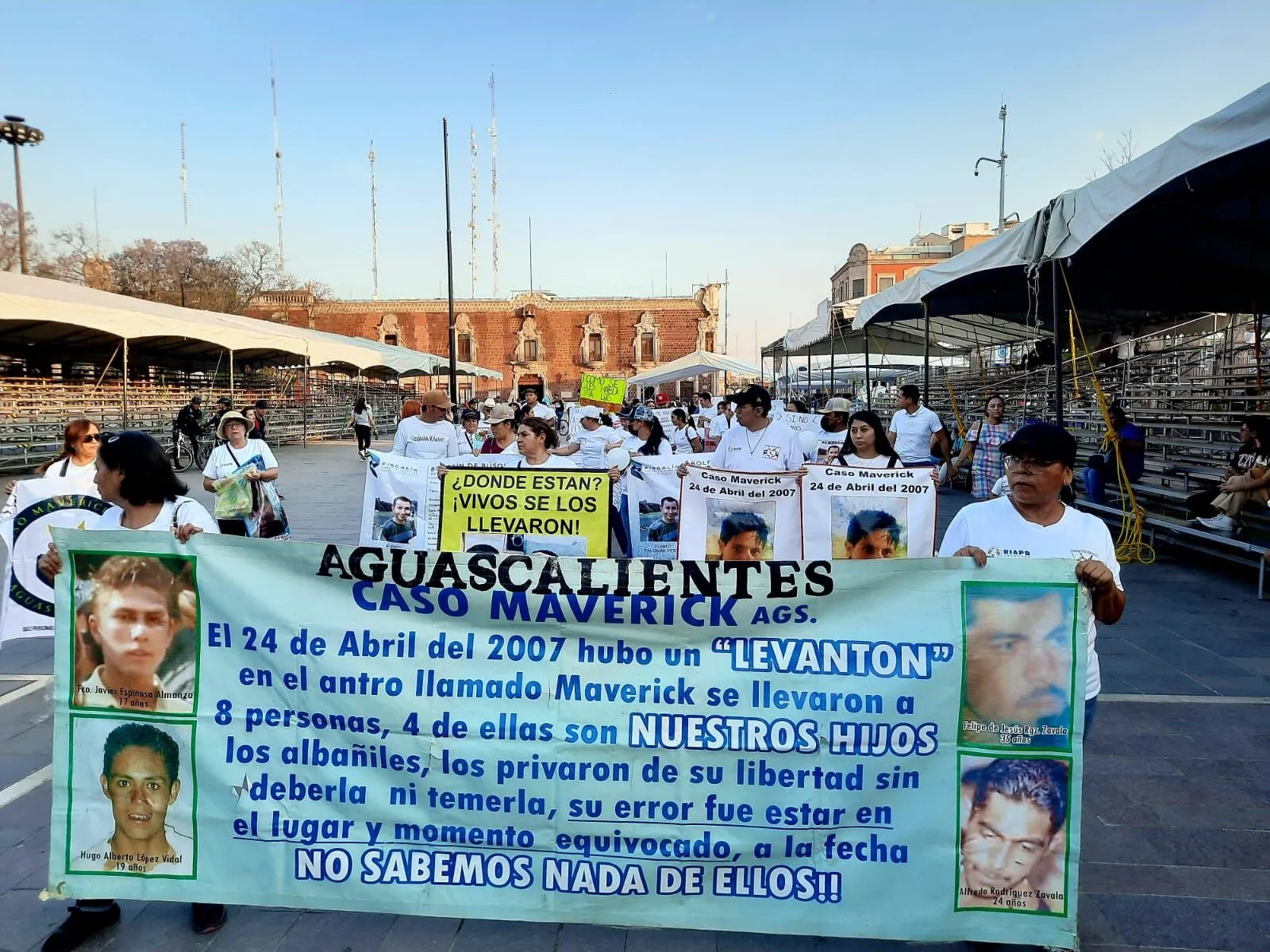 Marchan en Aguascalientes por personas desaparecidas y exigen cambios en la Comisión Local de Búsqueda 