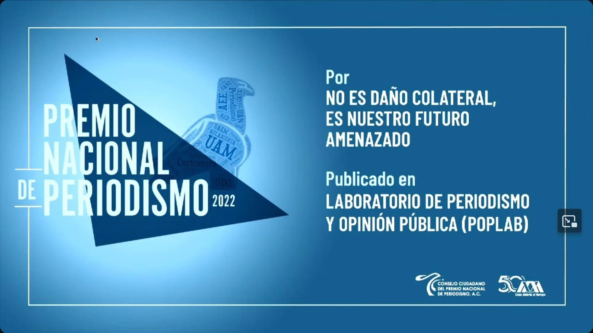 Amenazas contra el periodismo, constantes, señala el jurado del Premio Nacional al otorgar los reconocimientos 2022