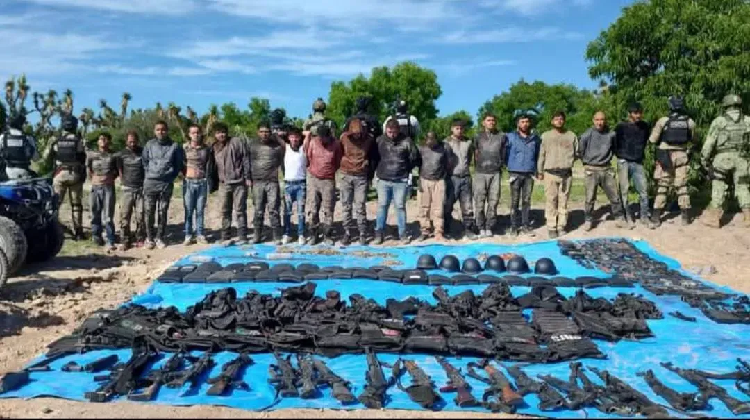 Detenidos en un campamento en Pabellón de Hidalgo, municipio de Rincón de Romos, Aguascalientes