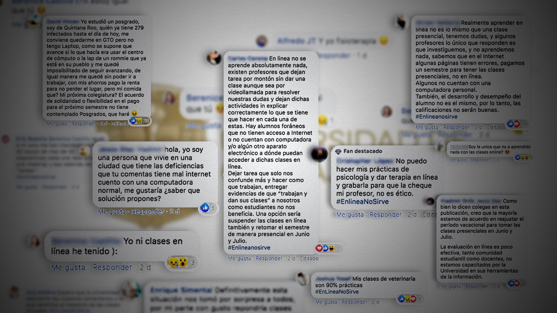 #EnLíneaNoSirve, reprochan estudiantes de la UG tras anuncio para terminar el semestre a distancia