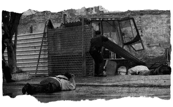 Fotoperiodista en balacera. Foto: Especial.