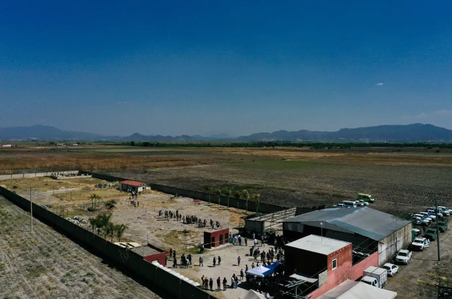 Vista del rancho Izaguirre el 20 de marzo de 2025, cuando las autoridades organizaron un recorrido por el predio. (Lucía Flores)