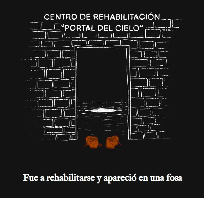 Fue a rehabilitarse y apareció en una fosa